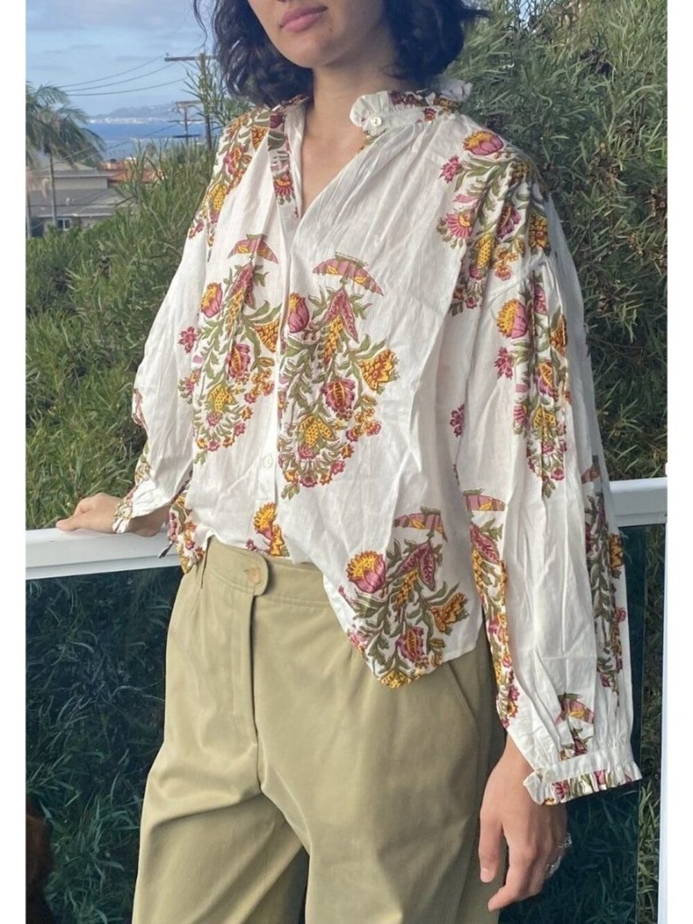 Alix of Bohemia Boquet Poets Blouse One Size Boho Eco